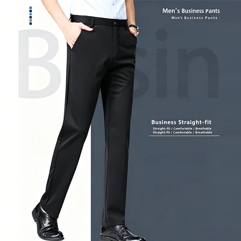 Men'S Formal Attire - Pantalon de Costume Homme Coupe Droite