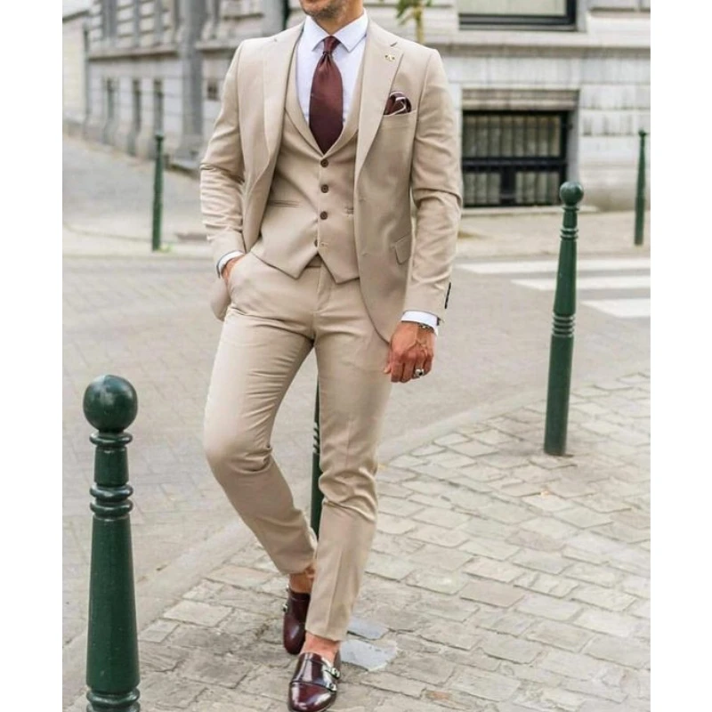 Men'S Formal Dinner Wear - Costume homme à revers cranté, coupe