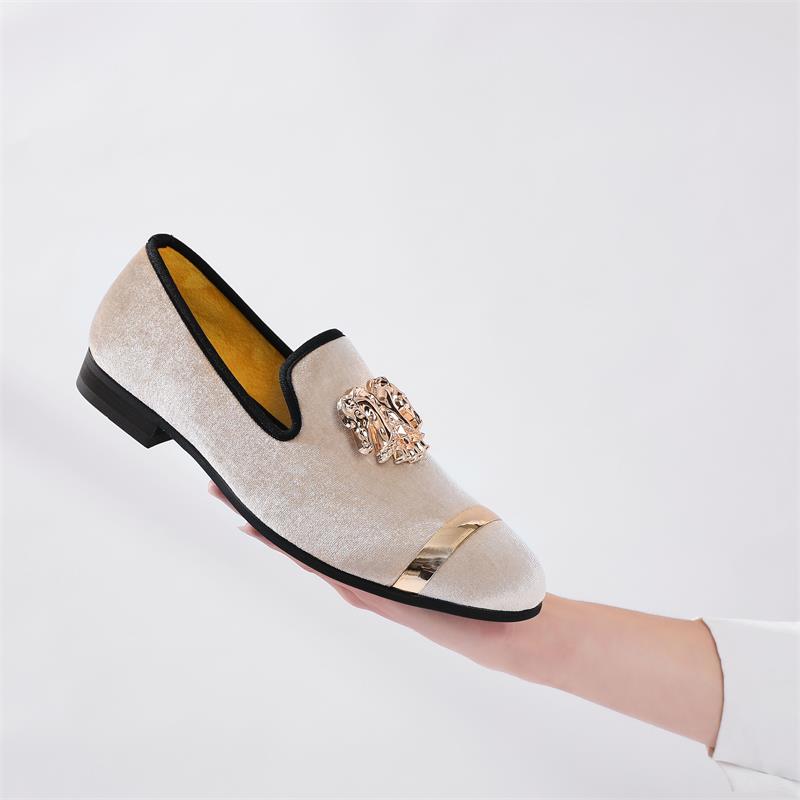 Mocassins en velours beige pou - Men'S Formal Dinner Wear avis et prix