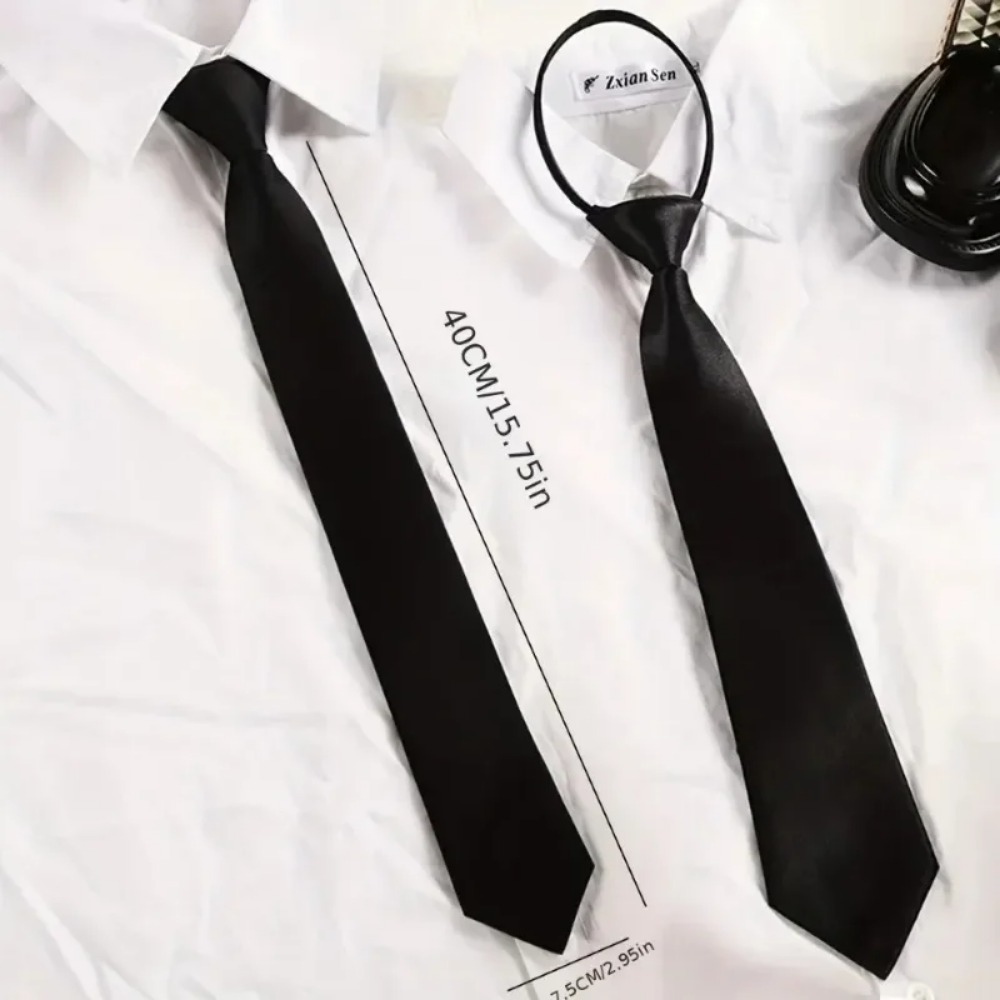 Cravate à clip unisexe noire m - Men'S Formal Wear For Funeral avis et prix